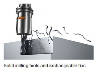 Solid milling tools / exchangeable tips