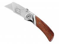 STANLEY FOLDING POCKET KNIFE - WOOD HANDLE