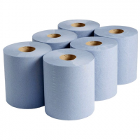 Blue roll (Quality) - Centre Feed 190mm x 150m 6 Pack