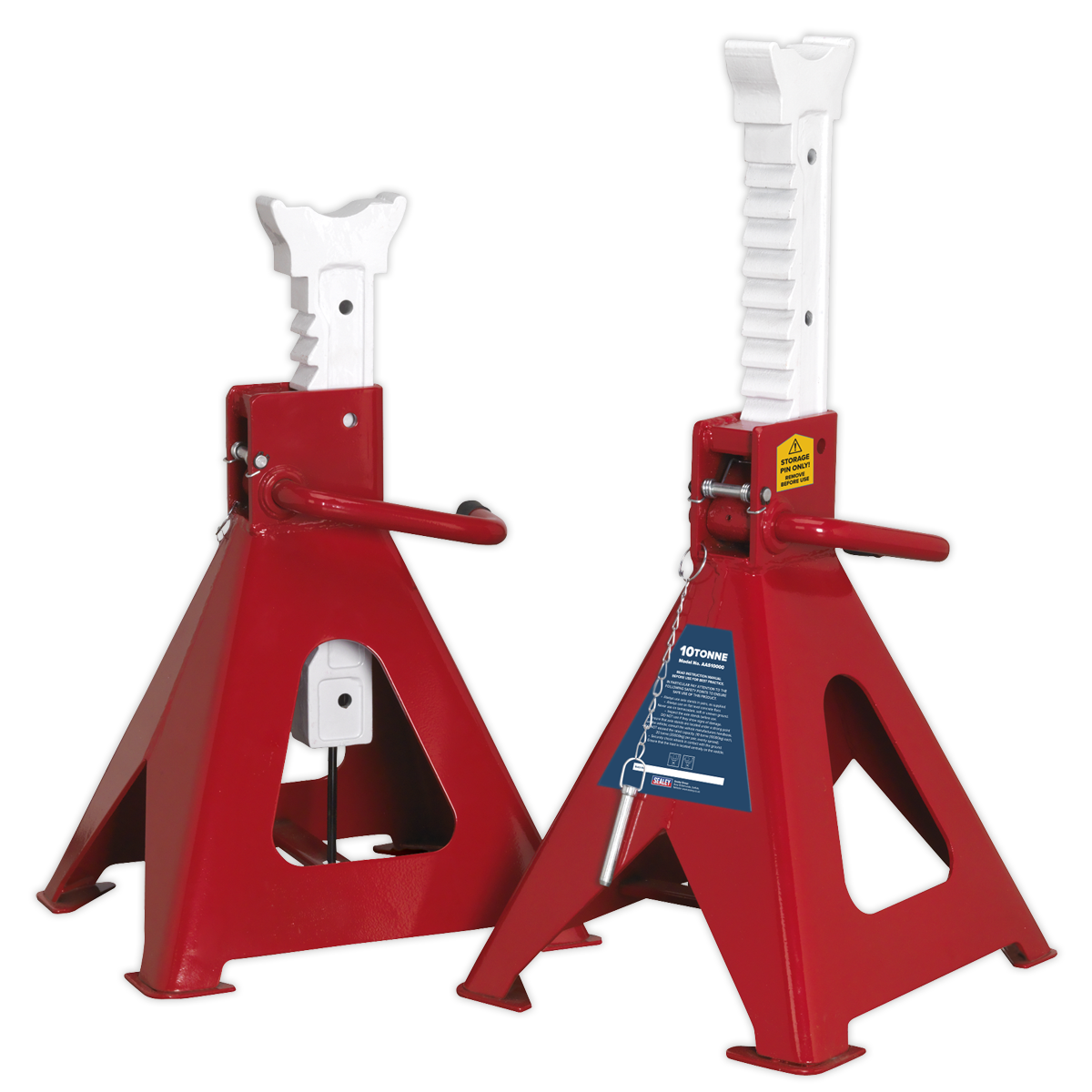 Auto Rise Ratchet Axle Stands (Pair) 10 Tonne Capacity per Stand