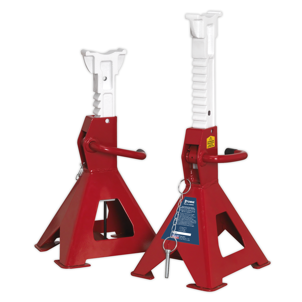 Auto Rise Ratchet Axle Stands (Pair) 3 Tonne Capacity per Stand