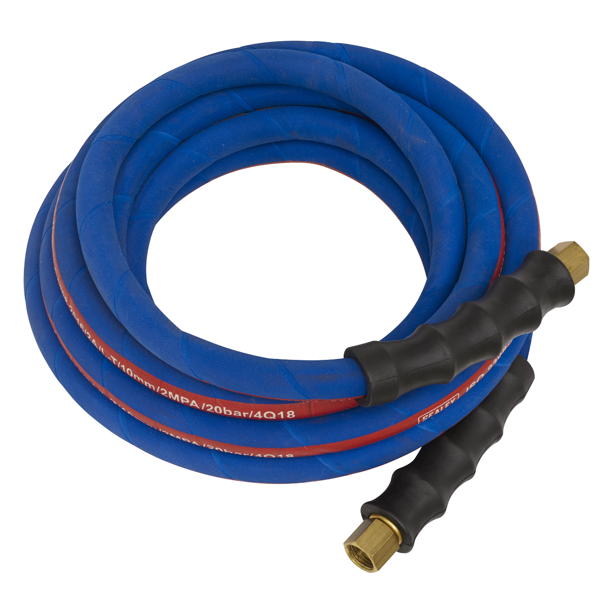 Air Hose 5m x •10mm with 1/4"BSP Unions Extra-Heavy-Duty