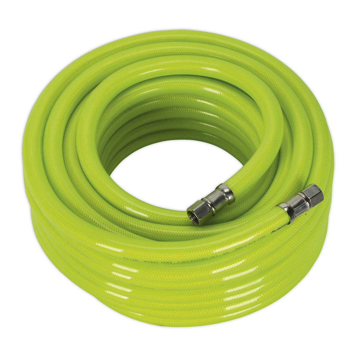 Air Hose High-Visibility 15m x •10mm with 1/4"BSP Unions
