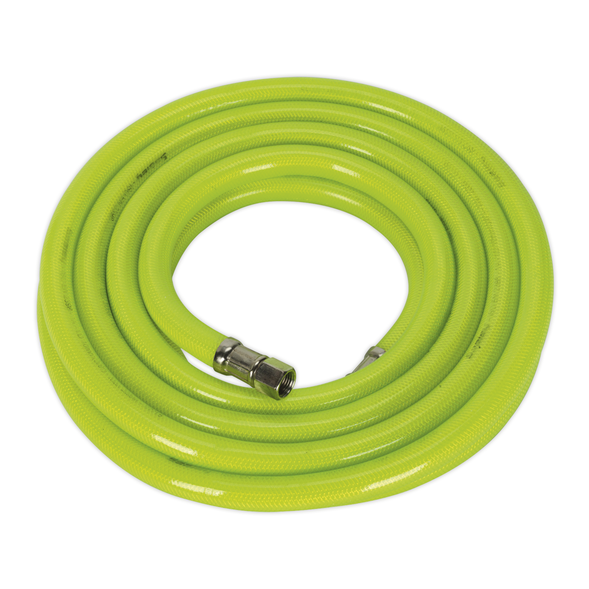 Air Hose High-Visibility 5m x •10mm with 1/4"BSP Unions