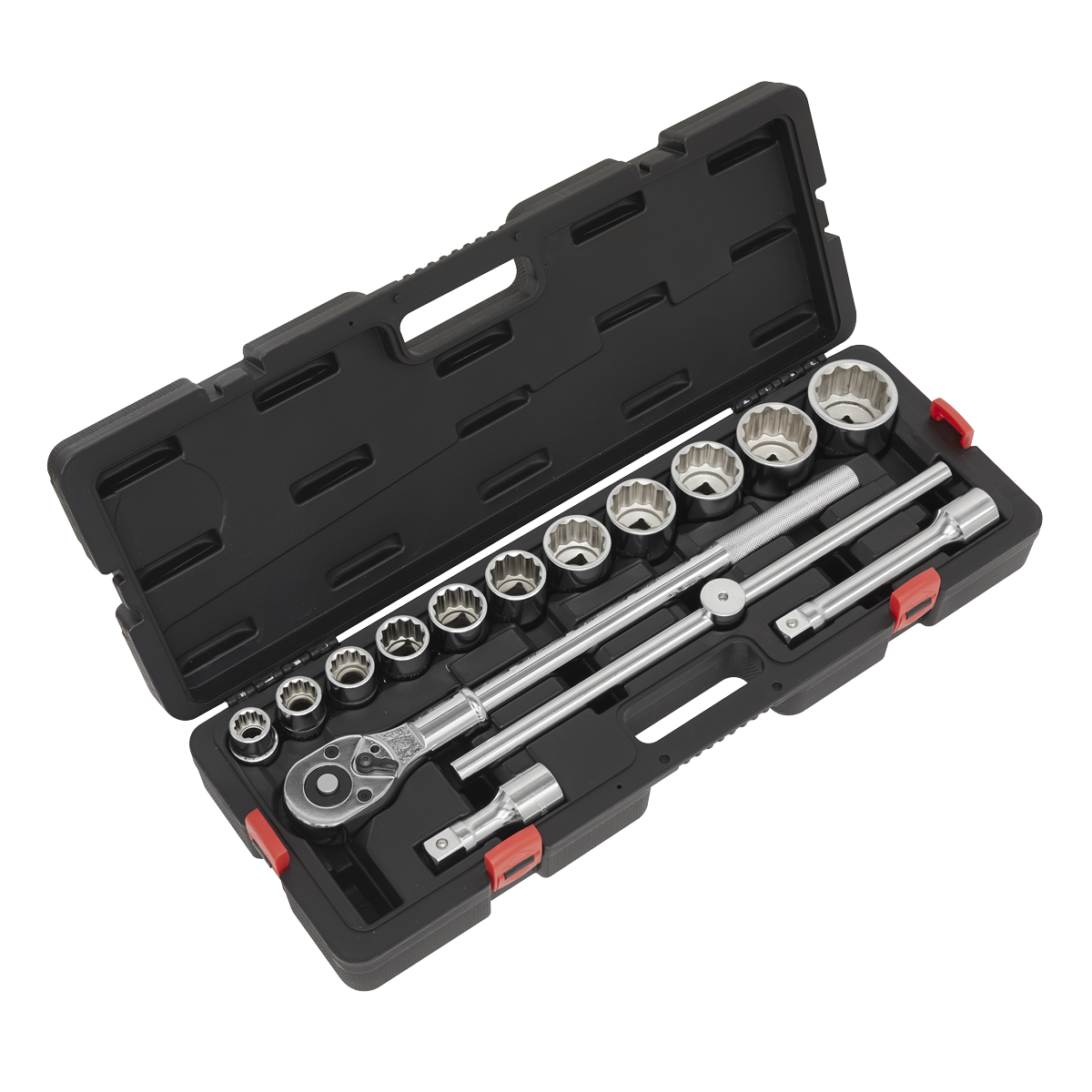Socket Set 3/4"Sq Drive 12-point WallDrive• 15pc Metric