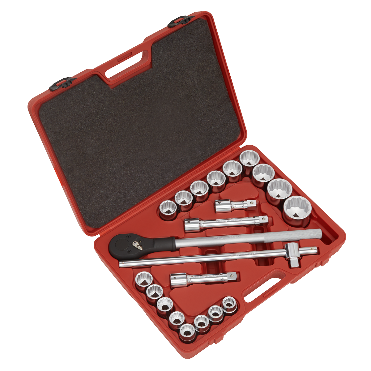 Socket Set 22pc 3/4"Sq Drive 12-point WallDrive• Metric