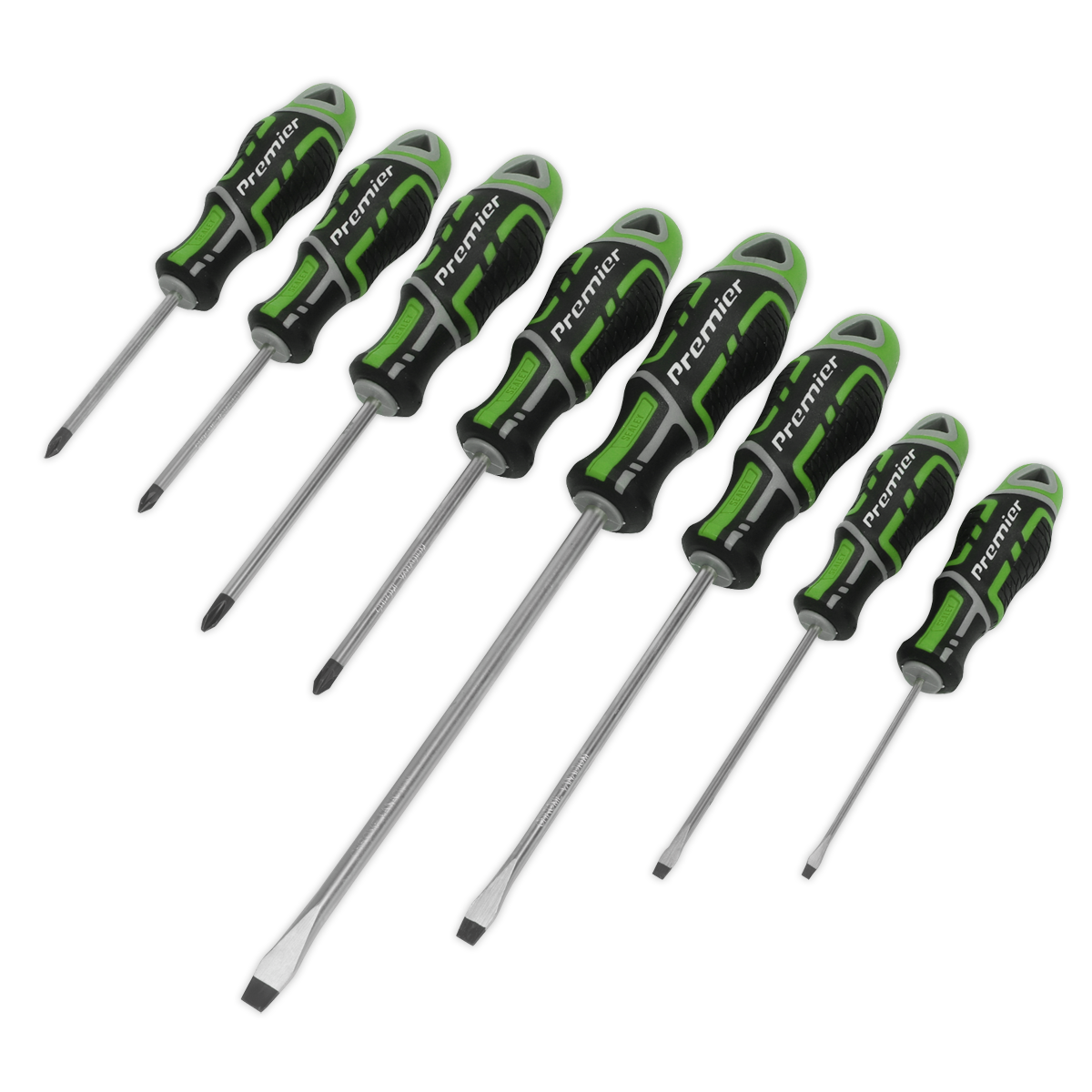 Screwdriver Set 8pc GripMAX• - Hi-Vis Green