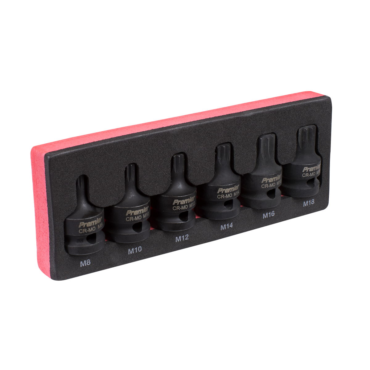 Impact Spline Socket Bit Set 6pc 1/2"Sq Drive