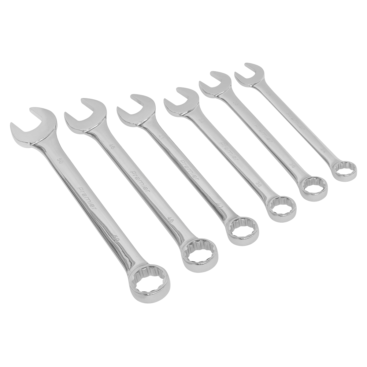 Combination Spanner Set 6pc Super Jumbo Metric