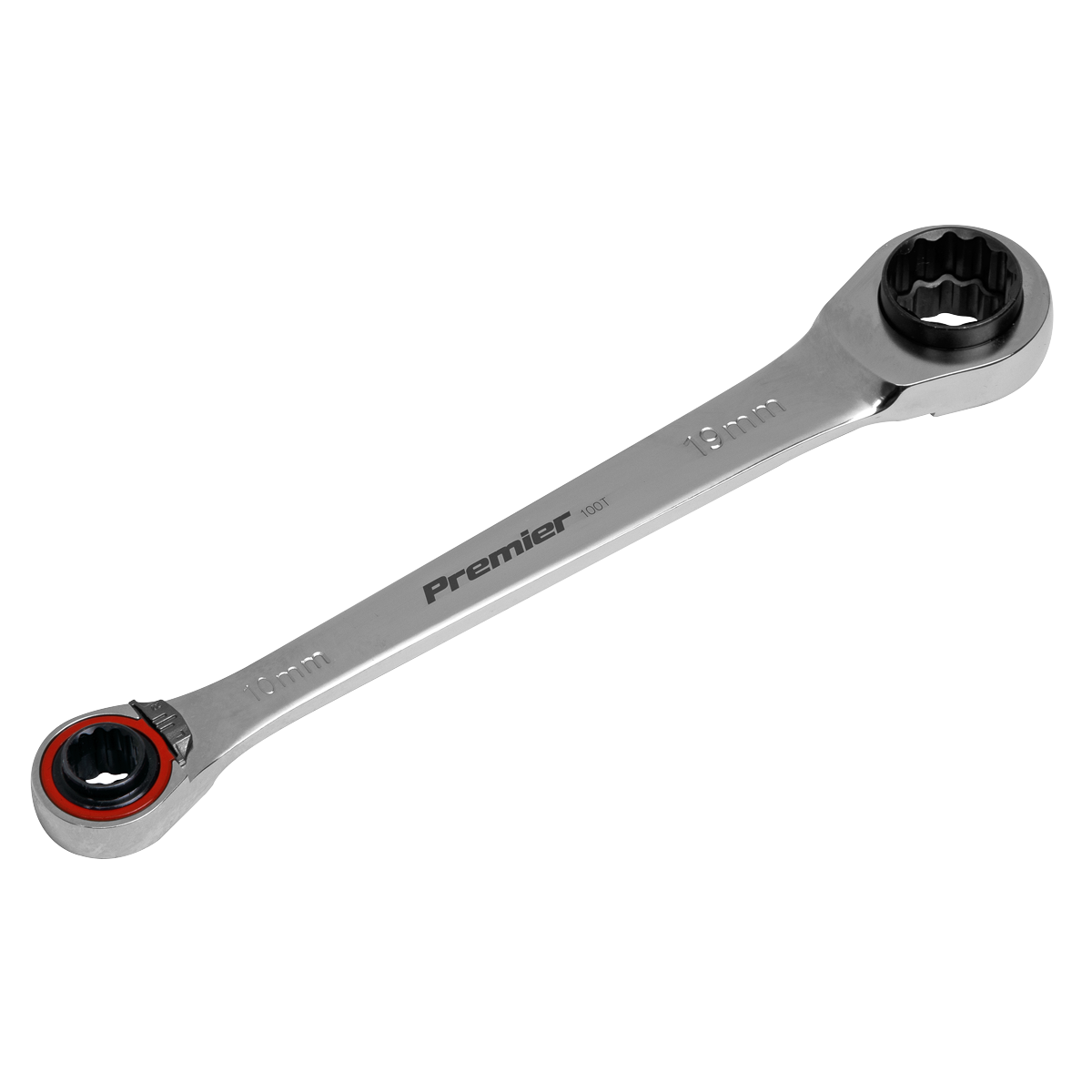 Ratchet Ring Spanner 4-in-1 Reversible Metric Premier Platinum
