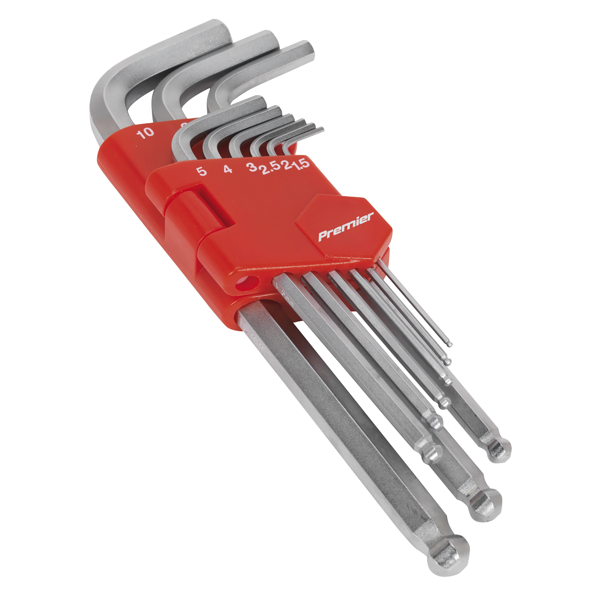 Ball-End Hex Key Set 9pc Long Metric