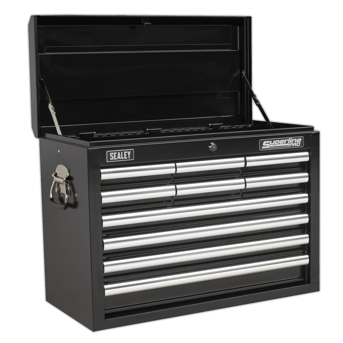 Topchest 10 Drawer with Ball-Bearing Slides - Black