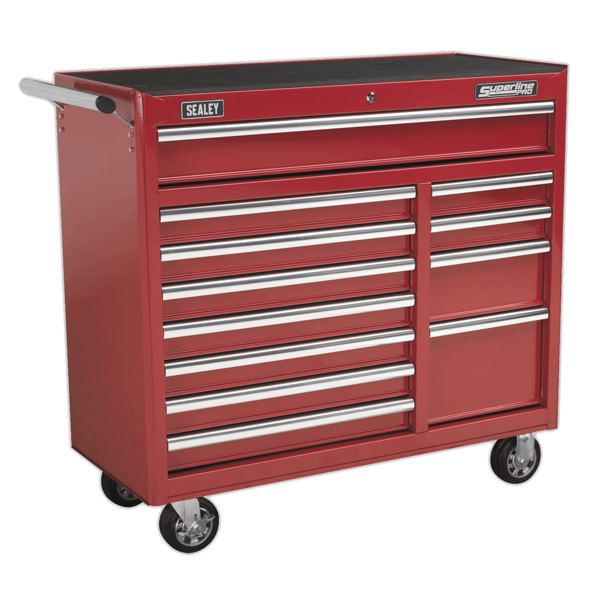 Rollcab 12 Drawer with Ball-Bearing Slides Heavy-Duty - Red