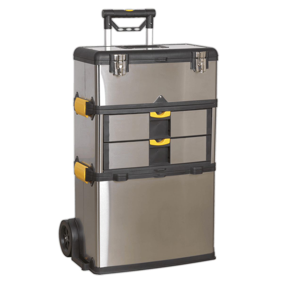 Mobile Stainless Steel/Composite Toolbox - 3 Compartment