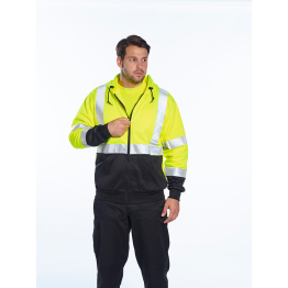 Hi-Vis Two-Tone Zipped Hoodie