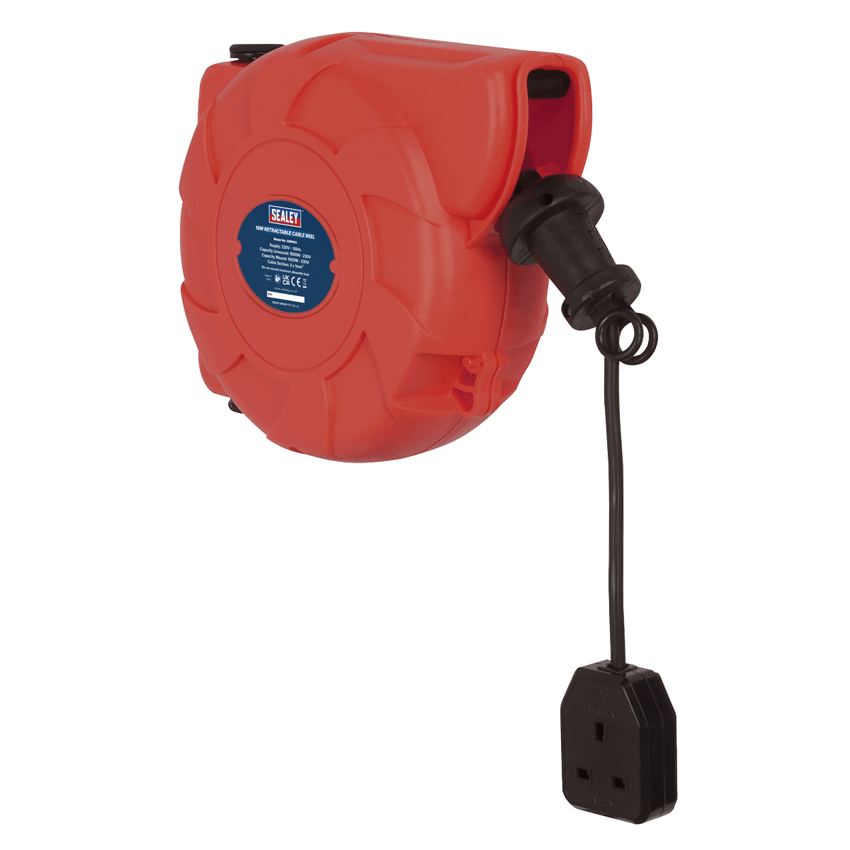Cable Reel System Retractable 10m 1 x 230V Socket