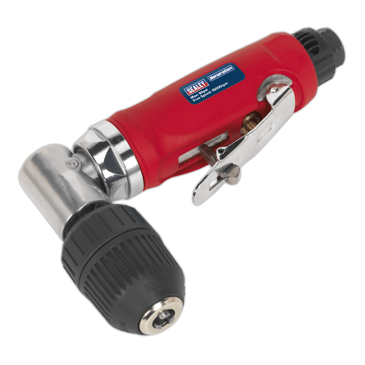 Air Angle Drill with •10mm Keyless Chuck