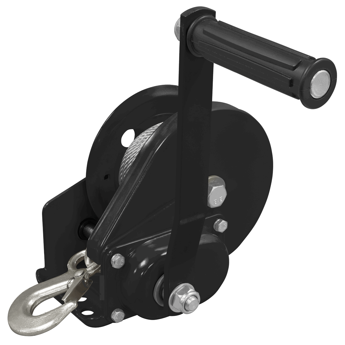 Geared Hand Winch with Brake & Cable 540kg Capacity
