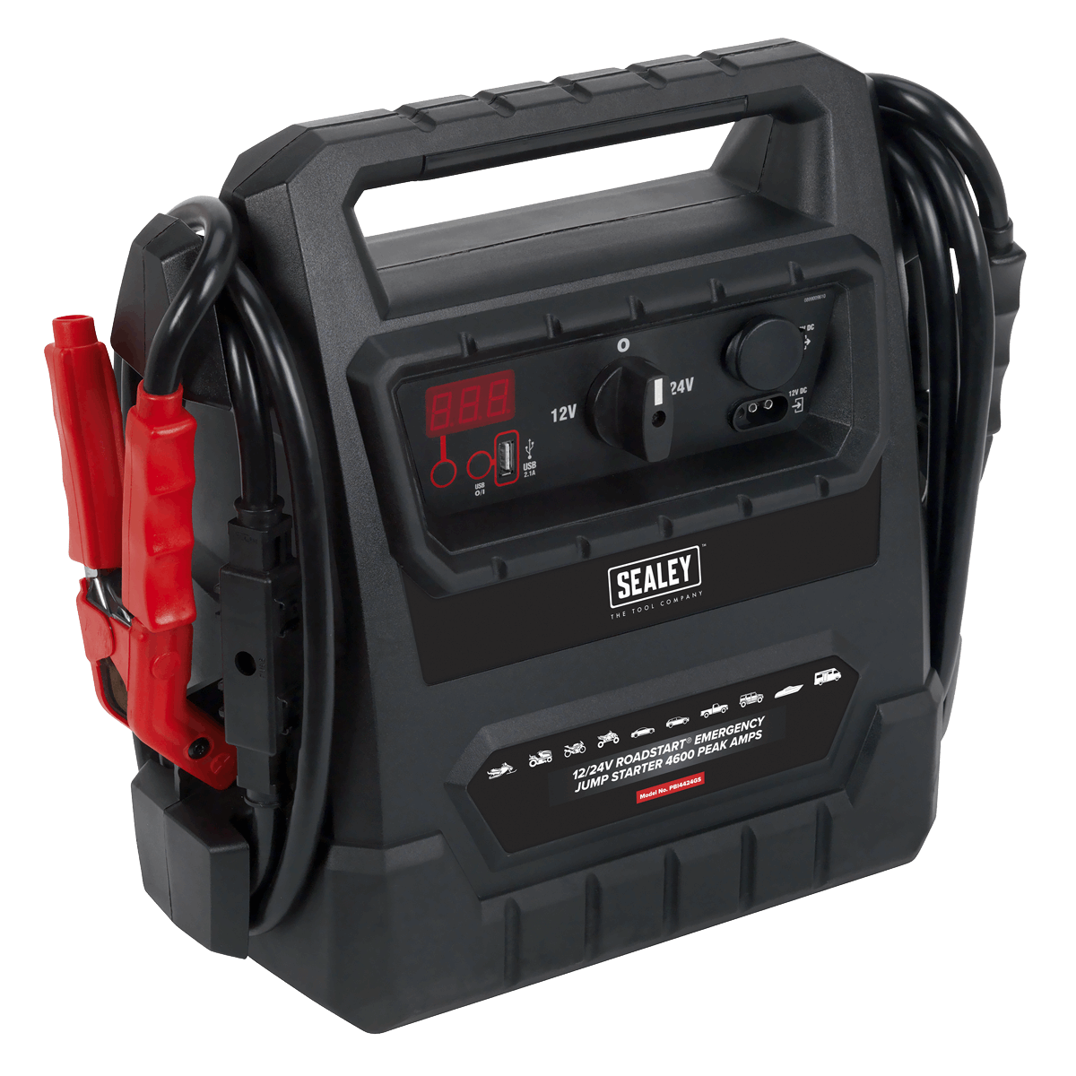 12/24V RoadStart• Emergency Jump Starter 4600 Peak Amps - DEKRA Approved