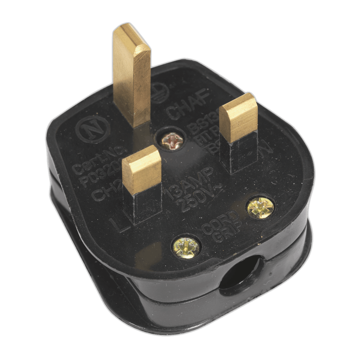 Black 13A Plug