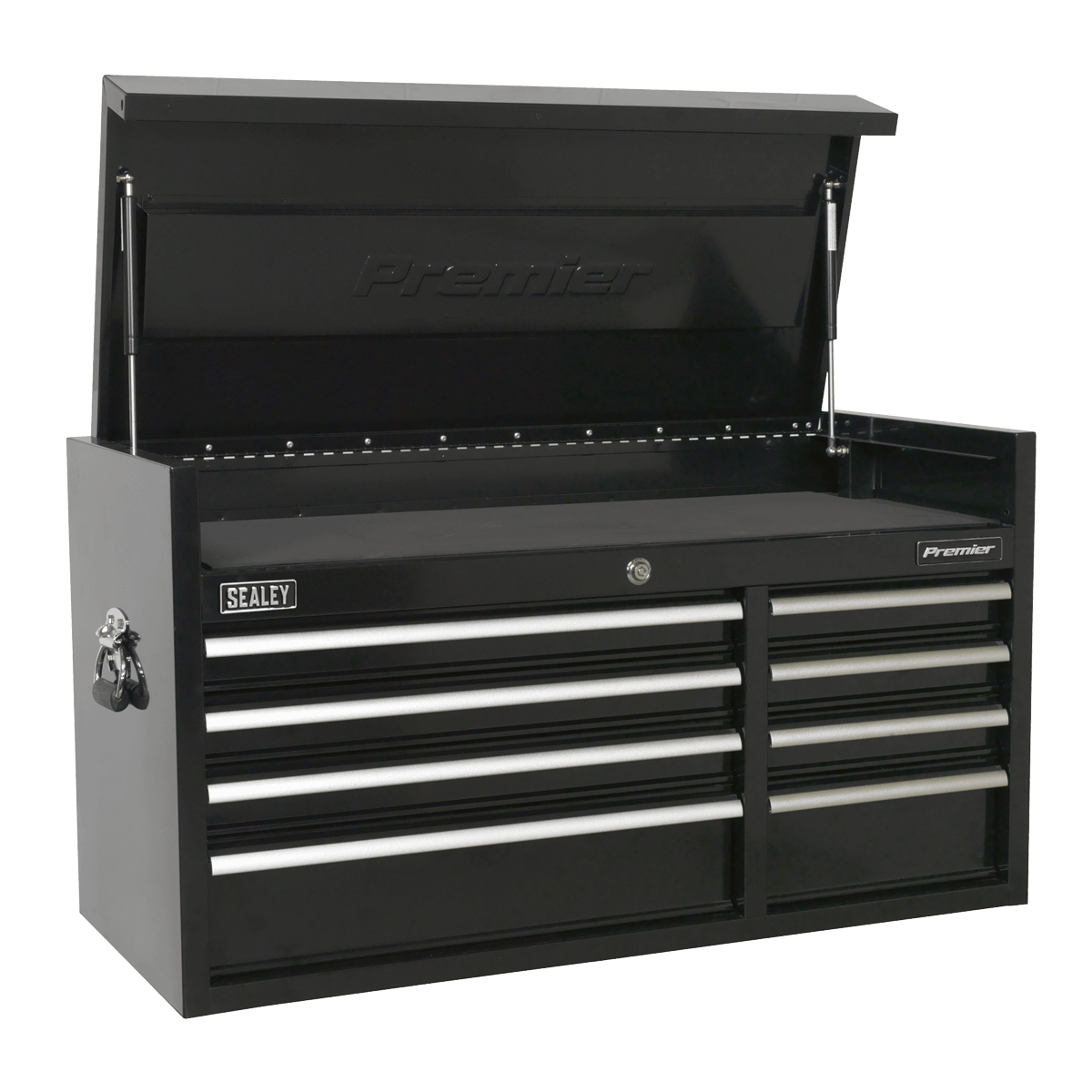 Topchest 8 Drawer 1040mm Extra-Wide Heavy-Duty Black