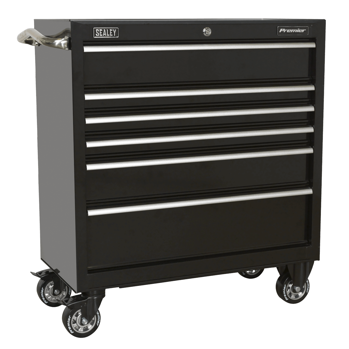 Rollcab 6 Drawer 930mm Heavy-Duty Black