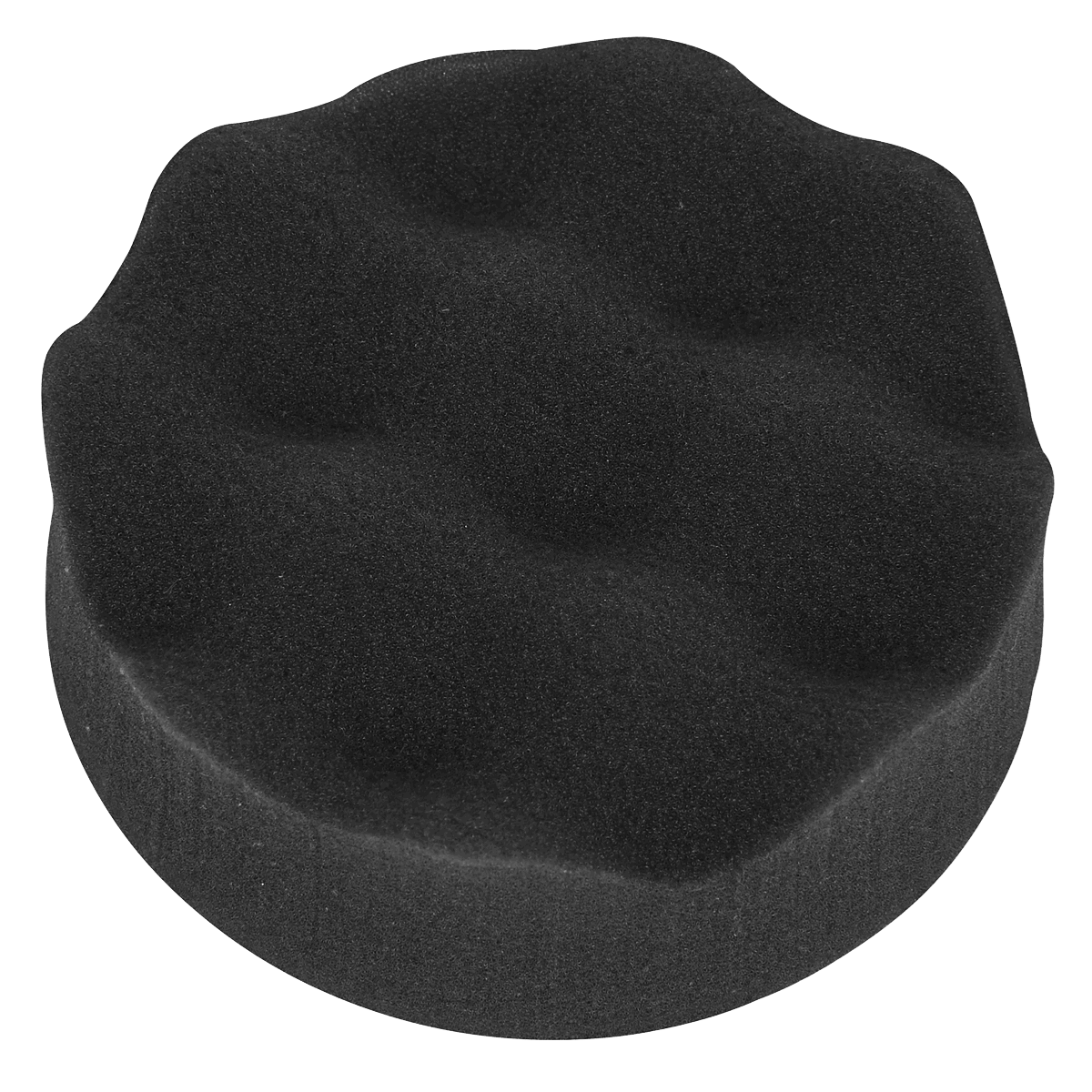 Buffing & Polishing Foam Head Hook-and-Loop •80 x 25mm Black/Soft