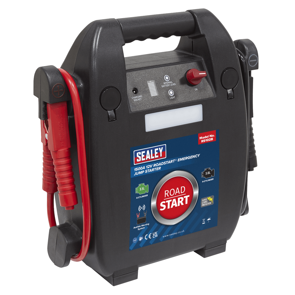 RoadStart• 12V Emergency 6-Cylinder Jump Starter 3.5L