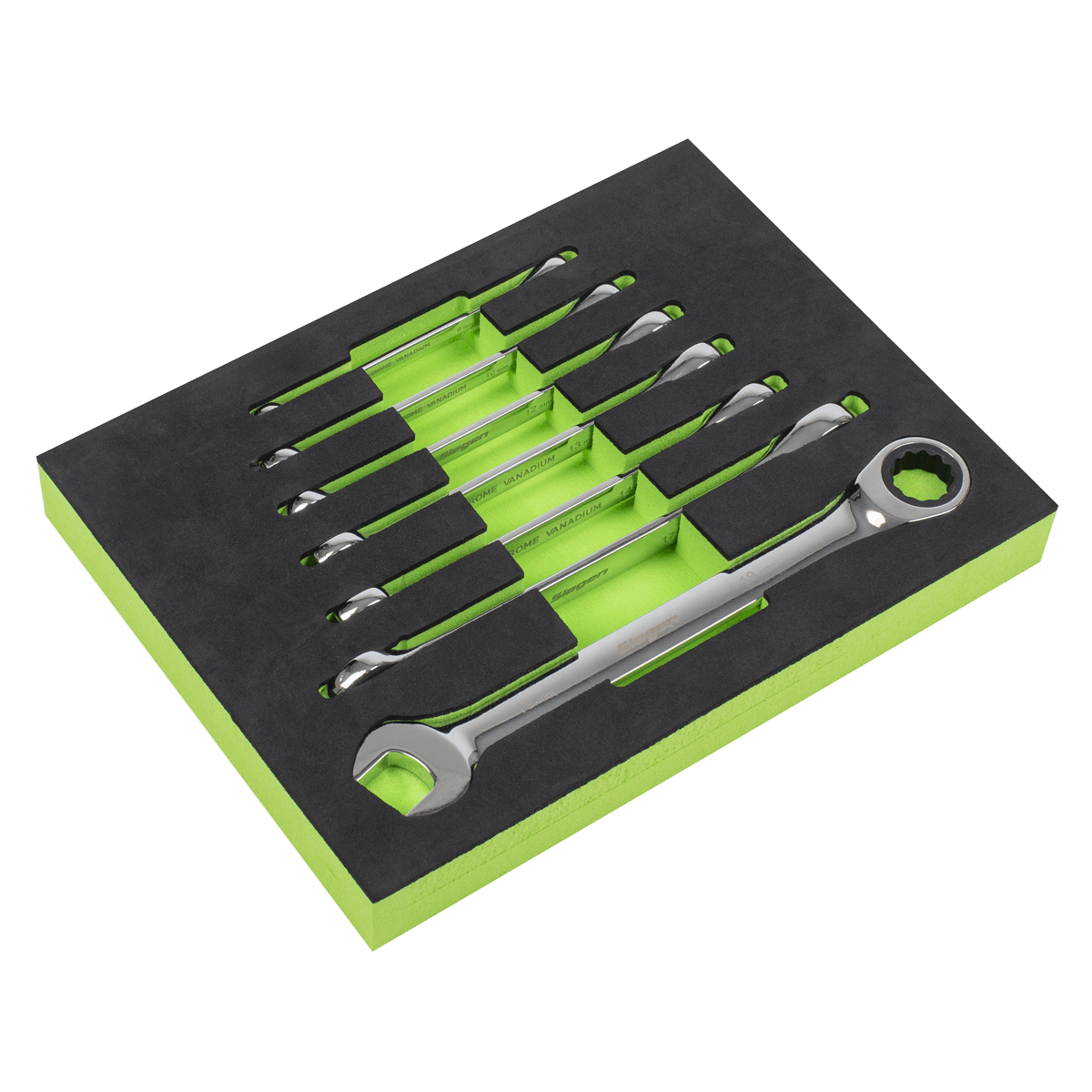 Ratchet Combination Spanner Set 7pc Metric