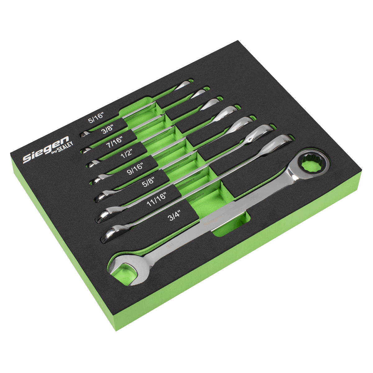 Combination Ratchet Spanner Set 8pc Imperial