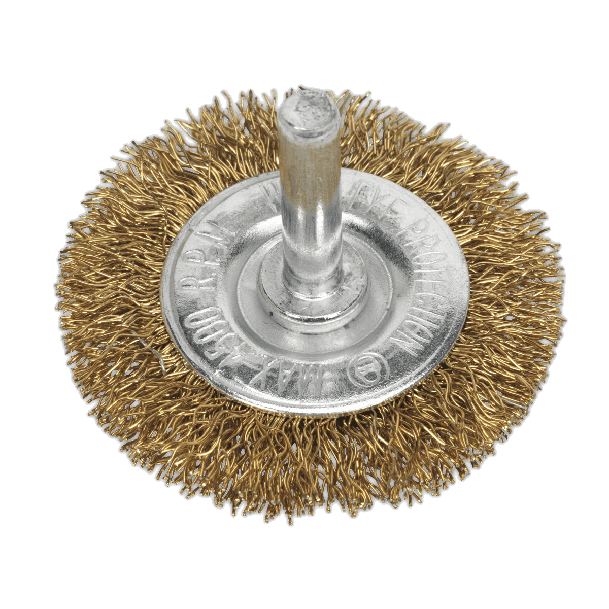 Crimped Flat Wire Brush •50mm with 6mm Shaft