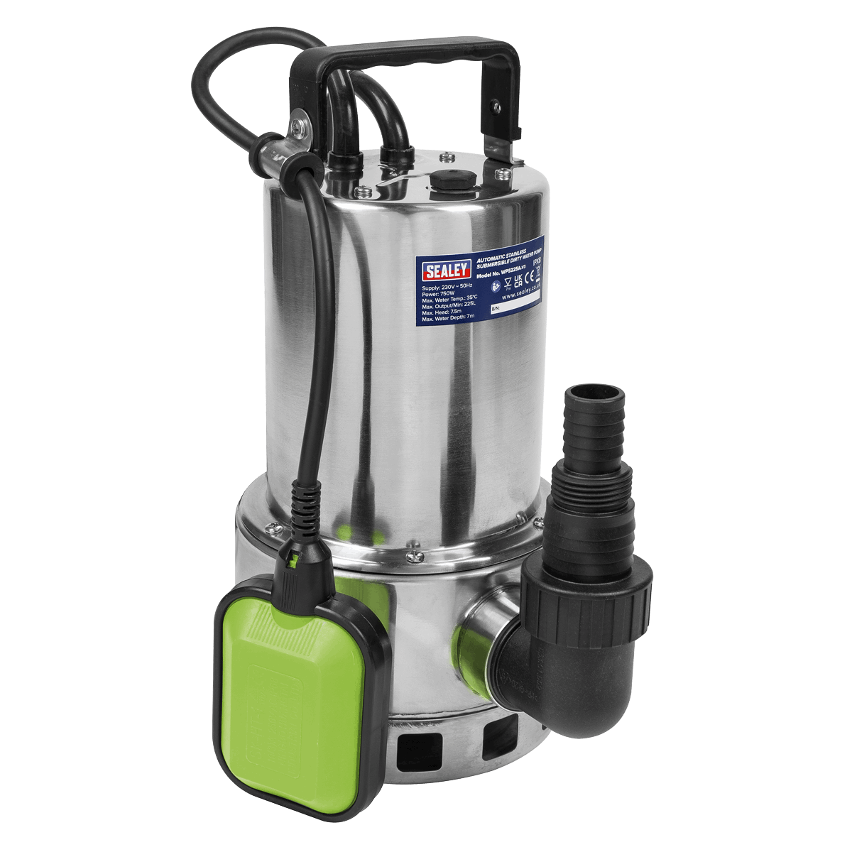 Submersible Stainless Water Pump Automatic Dirty Water 225L/min 230V